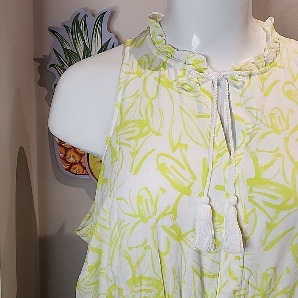 Torrid - Midi Wash Gauze Tiered Dress in Floral Yellow - Picture 3 of 13